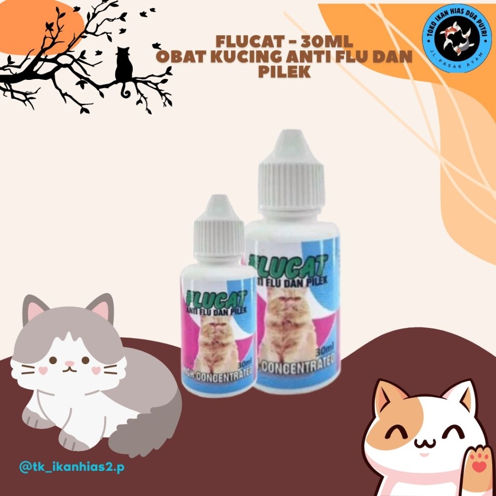 FluCat 30ml- Obat Flu Pilek Batuk Kucing