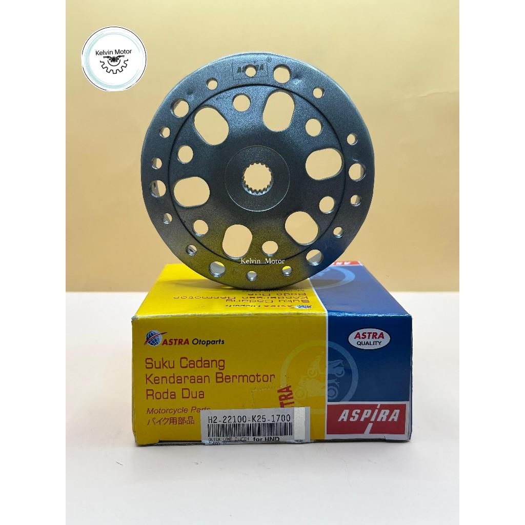 Mangkok Kampas Ganda Custom BEAT FI ESP POP STREET Solusi Anti Gredeg CVT Kopling ASPIRA Kode H2-210