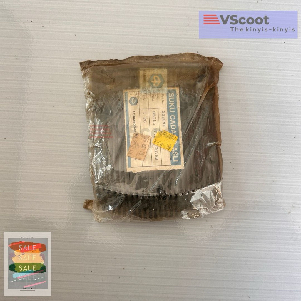 Grill Kisi Hidung Dasi Dada Original Danmotor Biru Vespa Excel bukan Spartan dan PX Super Sprint Del