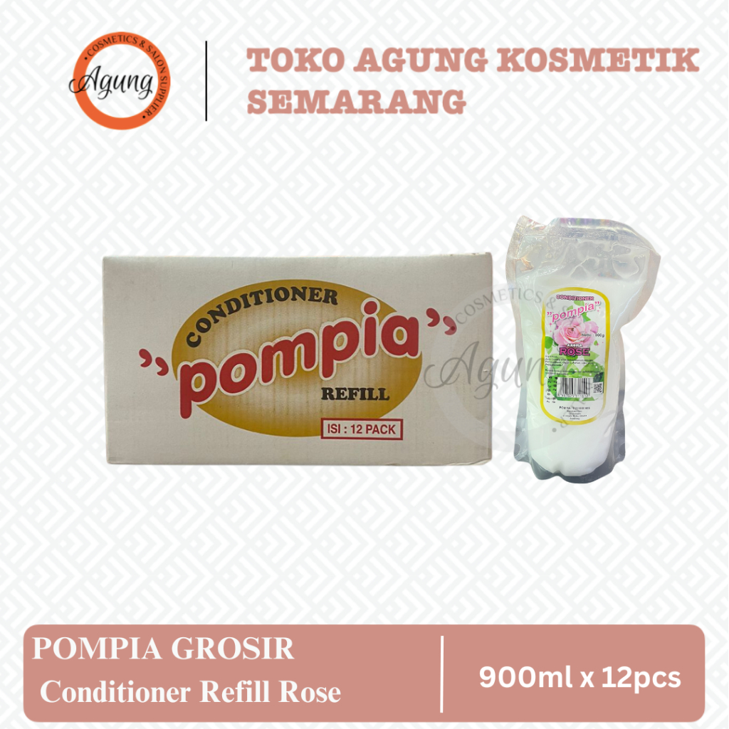 AGUNGSMG - POMPIA GROSIR Conditioner Refill Rose 900ml x 12pcs