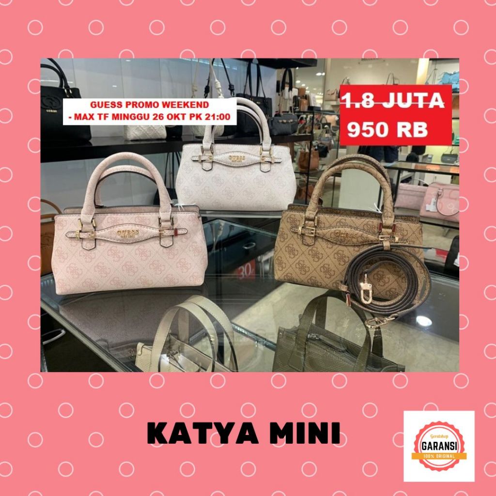 Tas Guess seri KATYA MINI  satchel bag 100% Original Store