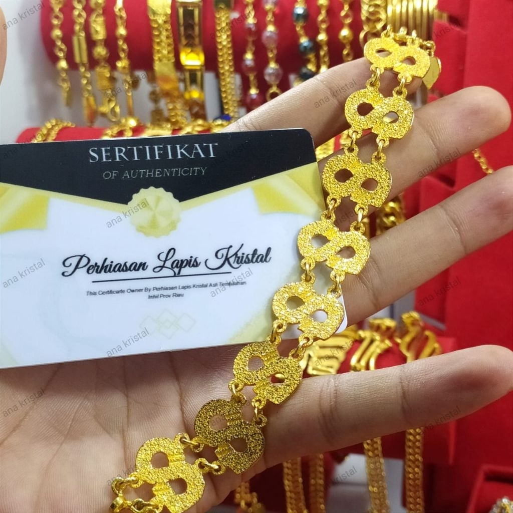 gelang lapis kristal Model B cantik lapis kristal