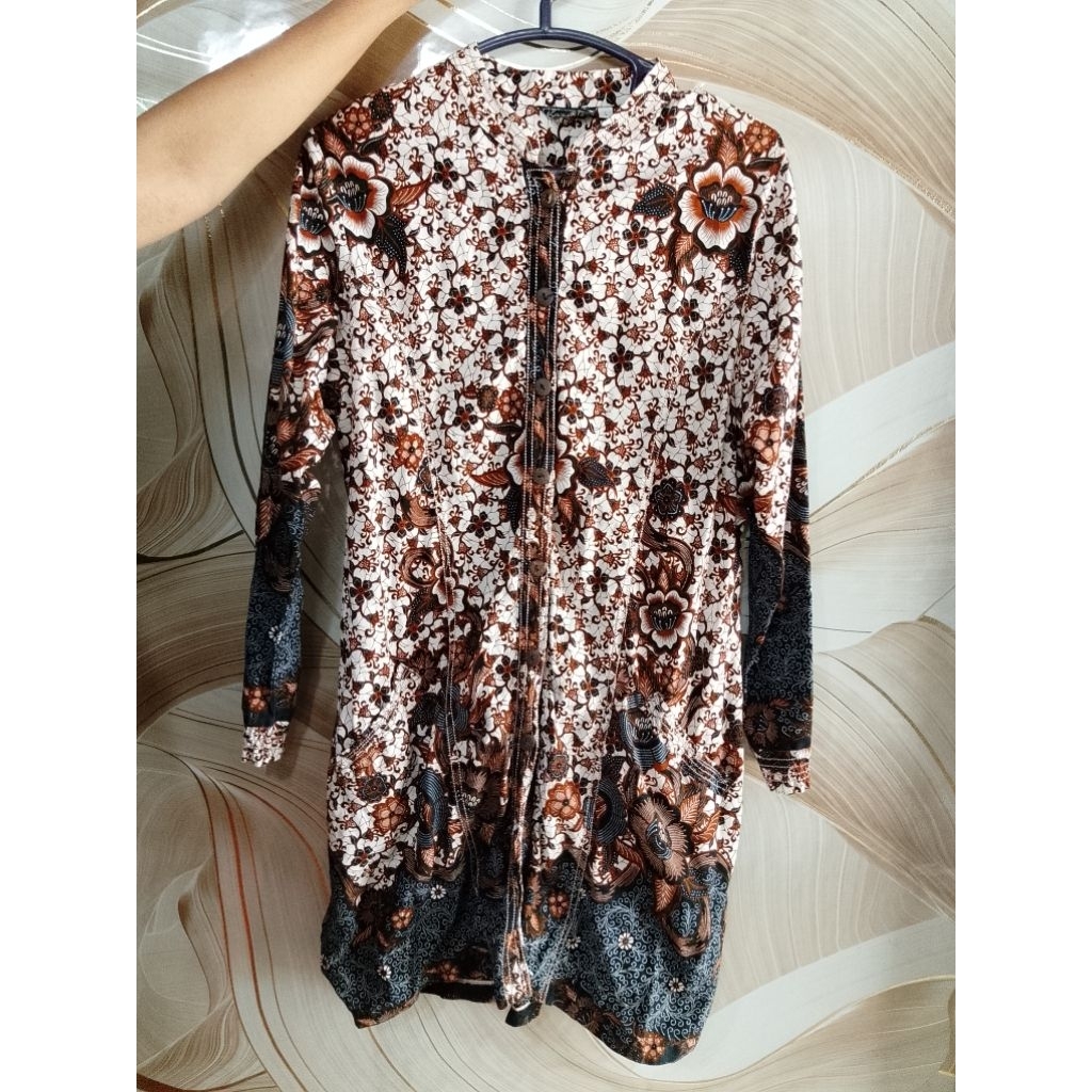 Tunik Batik Wanita Lengan Panjang
