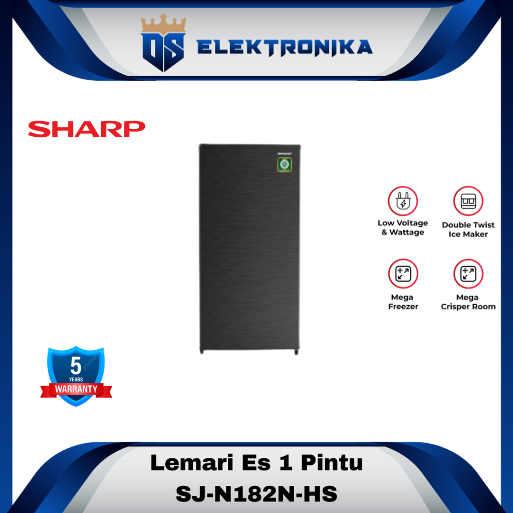 LEMARI ES 1 PINTU SHARP SJ-N 182 N HS KULKAS SHARP SJN 182N-HS