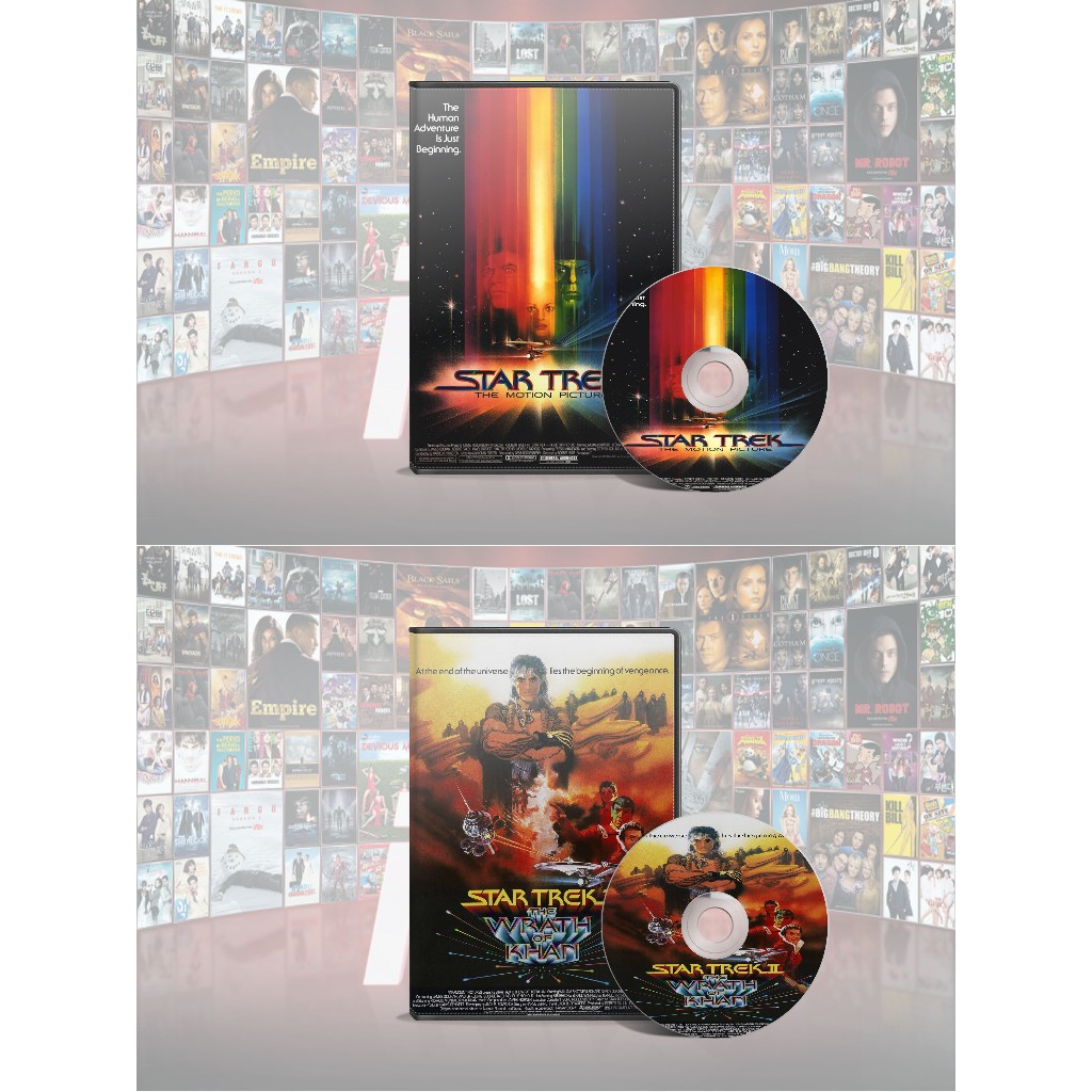 DVD Star Trek The Motion Picture (1979) + DVD Star Trek II The Wrath Of Khan (1982)