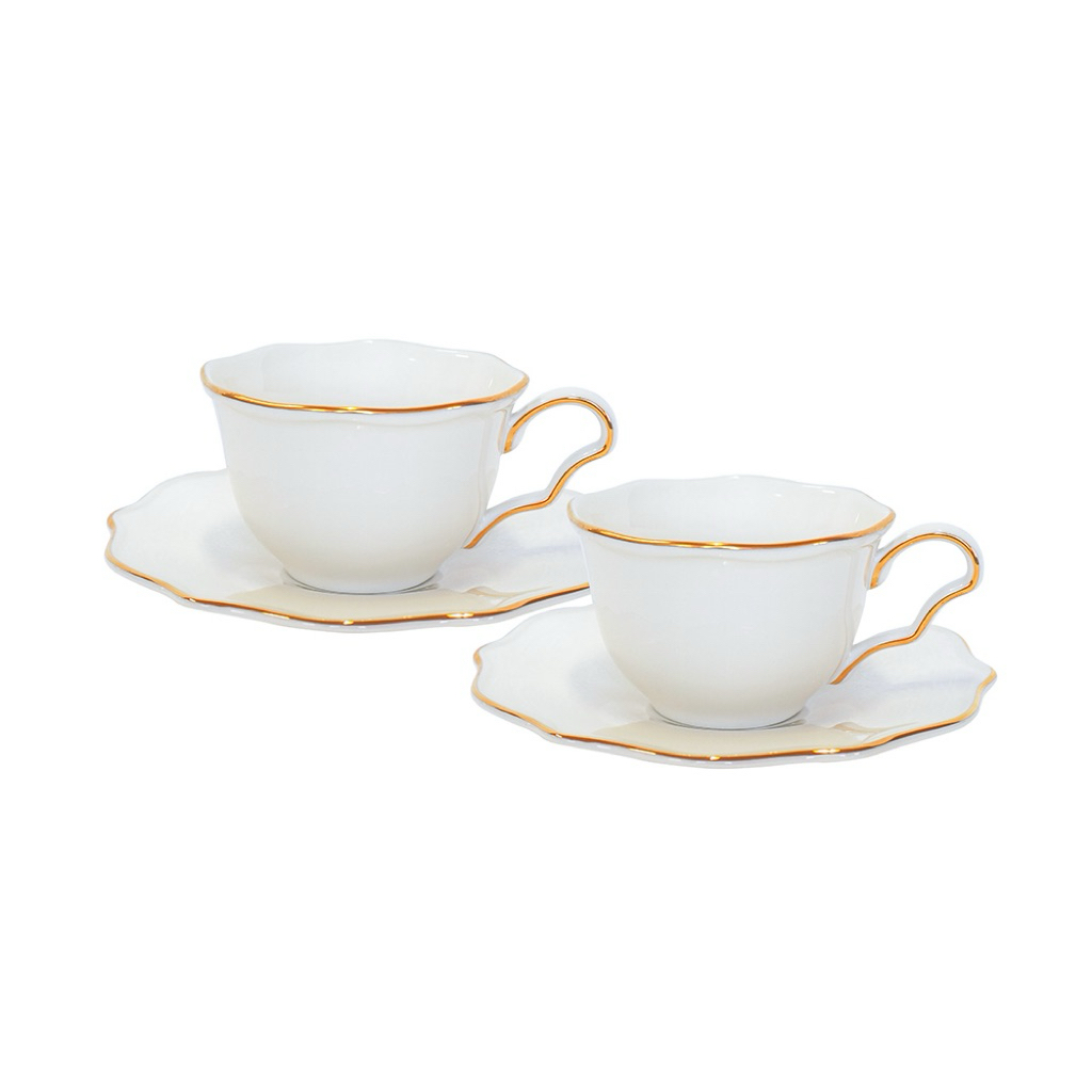 Saint James Jessica Gold Coffee Set 2(4)pcs Teacup Saucer Cangkir
