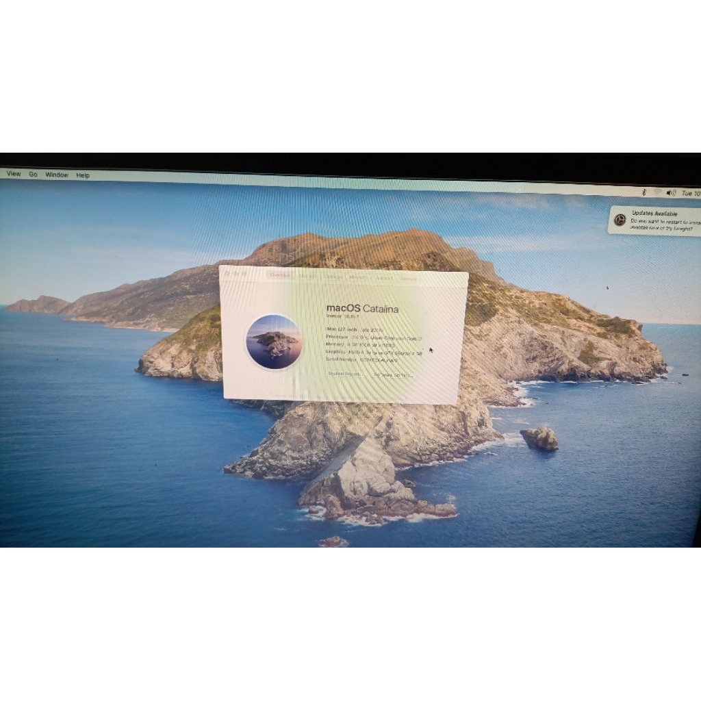 Imac 27 inch 2012 intel i7 Ram 4gb minus EMC 2546