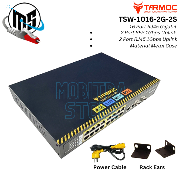 Tarmoc TSW-1016-2G-2S Gigabit 1U Switch Unmanage 16 port Metal Case