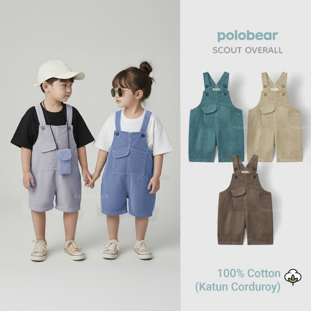 POLOBEAR - Scout Overall (Celana Kodok Corduroy Anak)