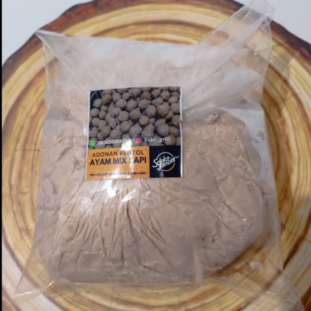 Adonan pentol ayam mix sapi