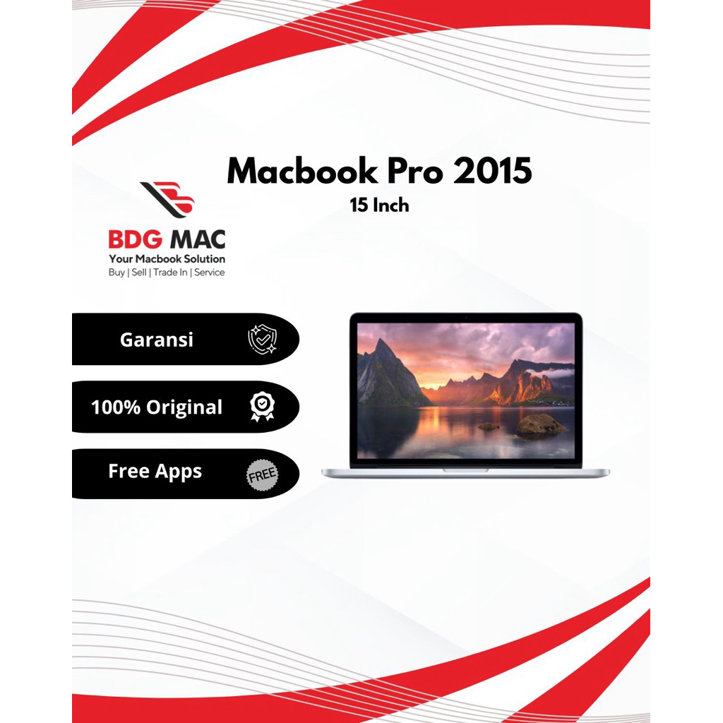 MacBook Pro Retina 2015 15 inch Dual VGA i7 Ram 16GB SSD 128GB 256GB 512GB Second Original