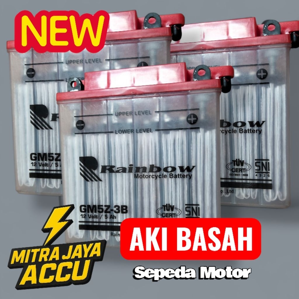 Aki Basah Sepeda Motor (12V/5AH)