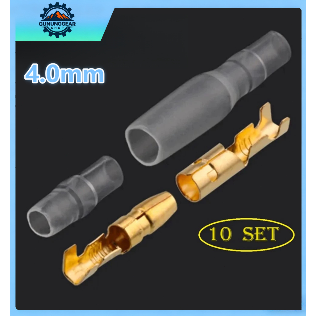 4.0mm Skun Kabel Motor BULAT Variasi Cowok Cewek + Karet Kondom Soket Kabel Motor Sekun Kabel Male F