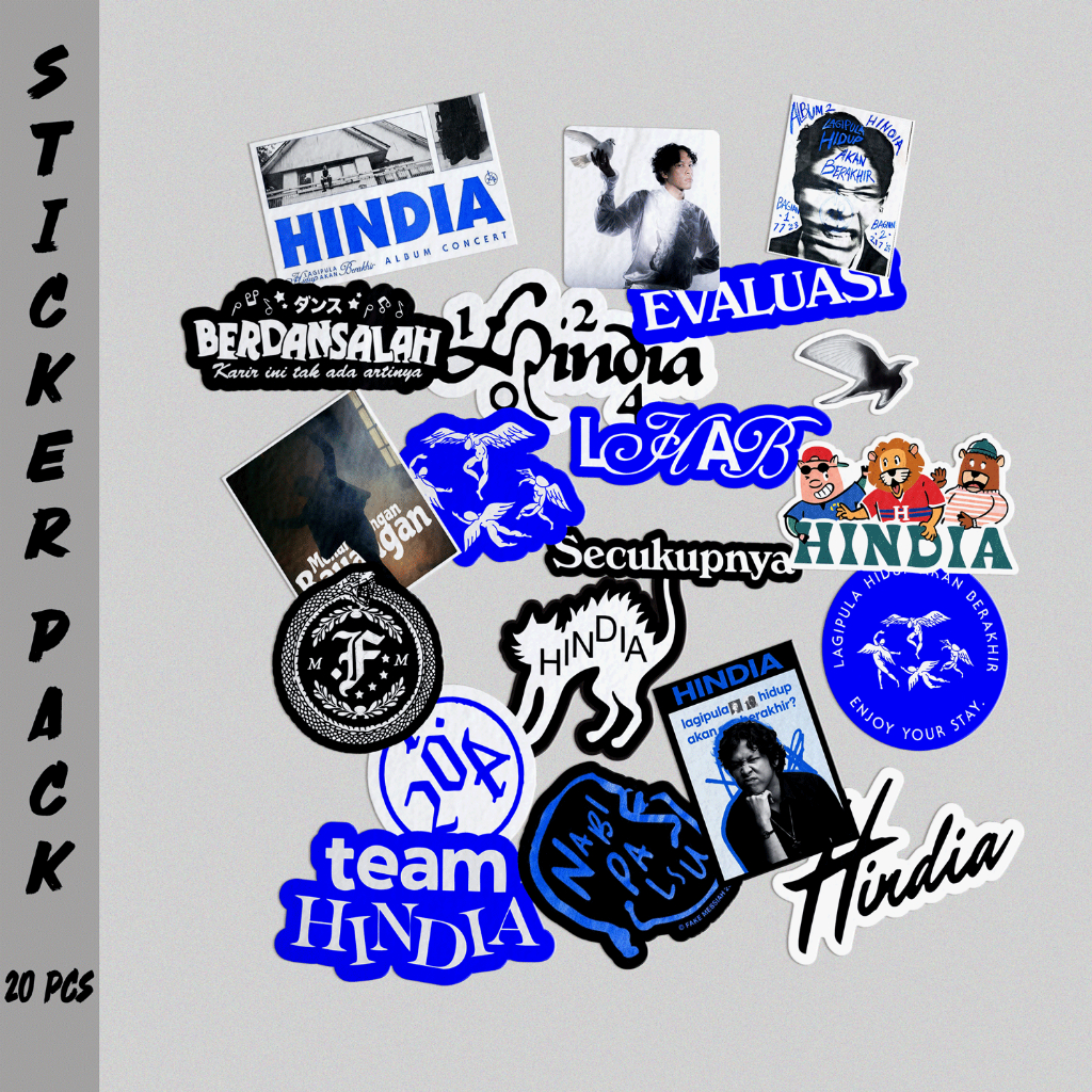 Stiker Band hindia Pack 20 Pcs sticker pack