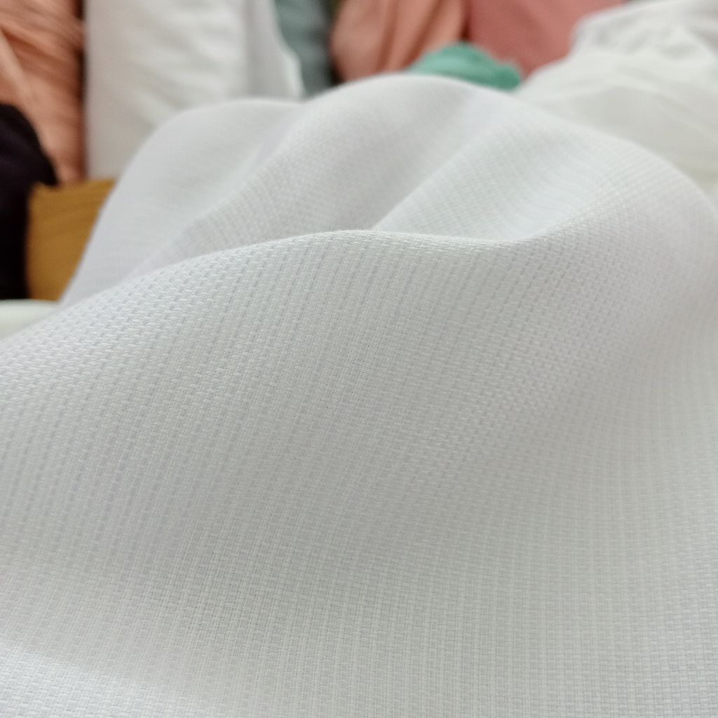 kain cotton dobby/katun dobby garis garis/katun wafel/dobby garment/per 0,5 meter