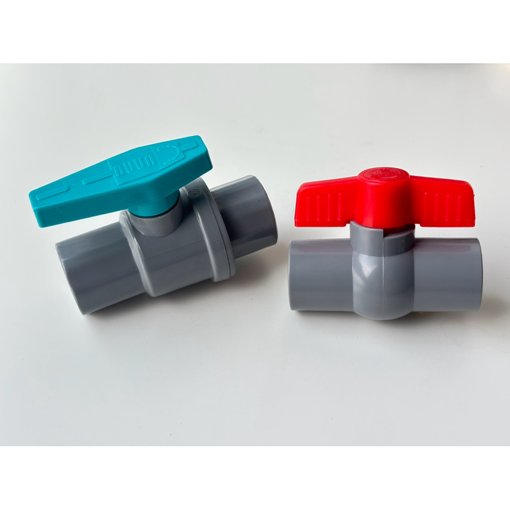 STOP KRAN UNNU uPVC Ball Valve – PVBV01 (Merah) & PVBV02 (Biru)