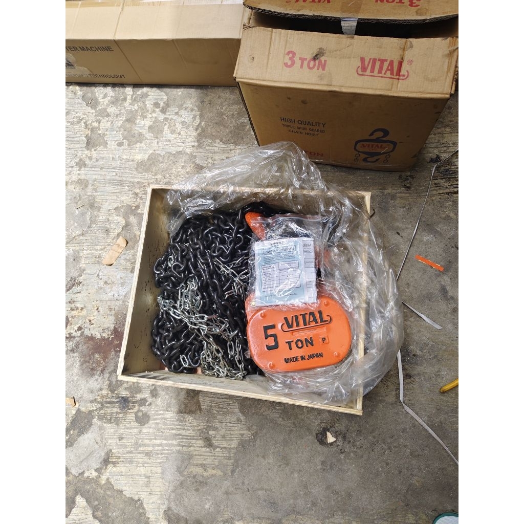 chain block takel 5 ton x 3 meter vital japan