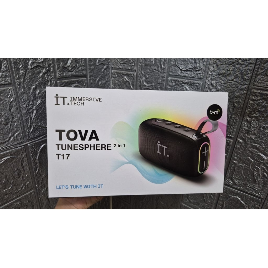 Speaker Bluetooth IT Tova Tunesphere T17 2 in 1 – Bass Nendang, Radio FM, Baterai 3000mAh