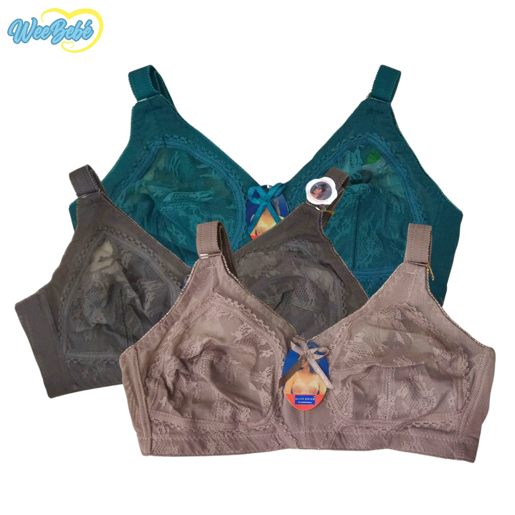Bra #408 GUINI (Tanpa Kawat, Tanpa Busa, Cup B, Full Cup)