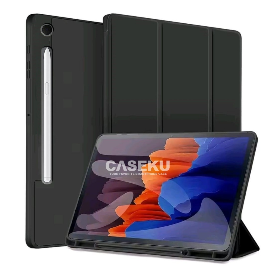 Smart Case Auto Lock Trifold Black Edition for Samsung Tab S10 Lite Samsung Tab S9 FE Samsung Tab S1