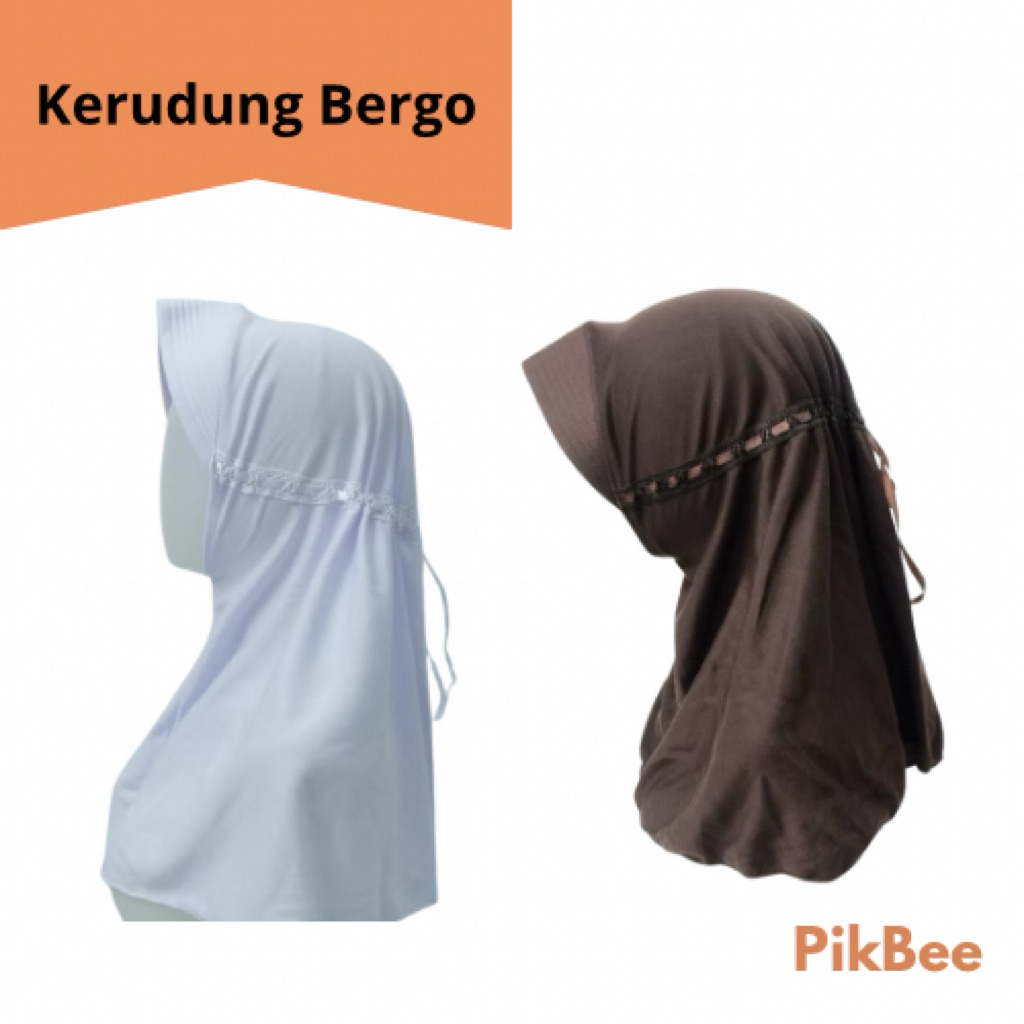 Kerudung Anak SD SMP SMA Hijab Bergo Serut