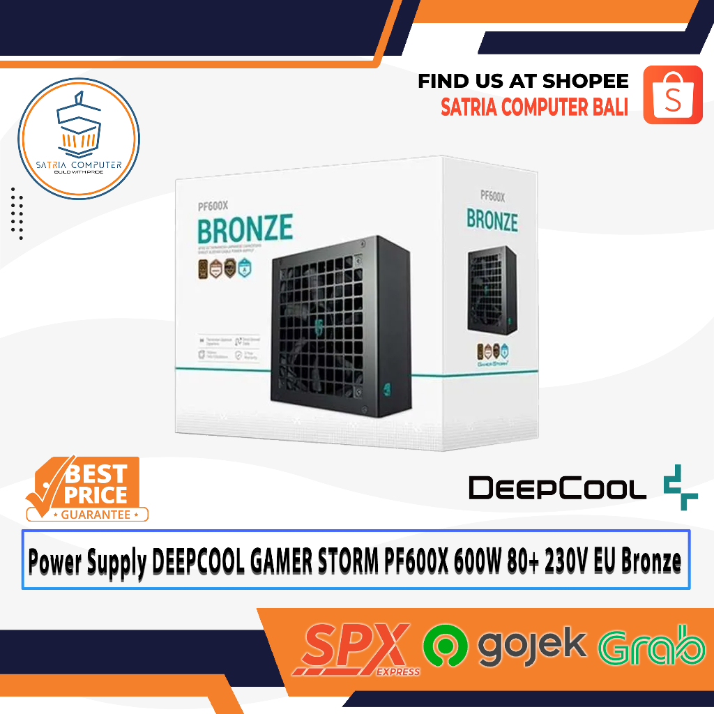 Power Supply DEEPCOOL GAMER STORM PF600X 600W 80+ 230V EU Bronze R-PF600X-HD0B-JGEU