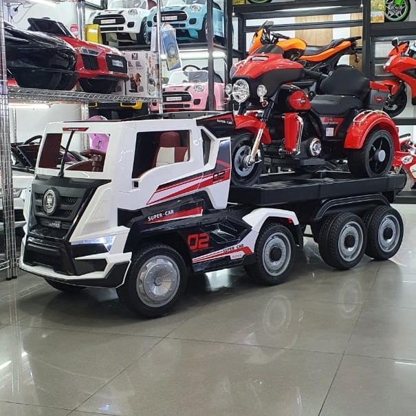 mobil mobilan mainan anak aki truck trailer container 8 roda GROSIR