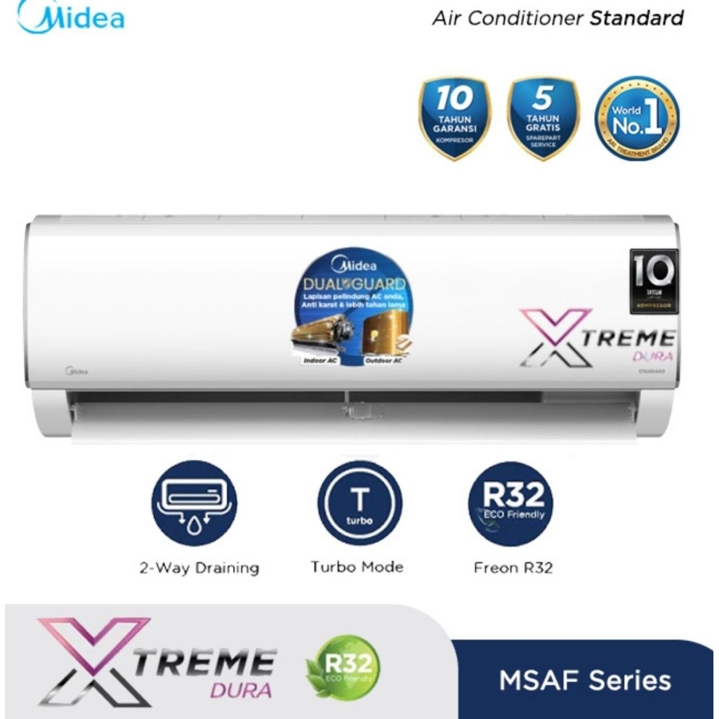 AC LOW WATT 1/2 PK MIDEA GOLD FIN MSAFE-05CRN2/AC MIDEA 1/2PK LOW WATTS NEW SERIES