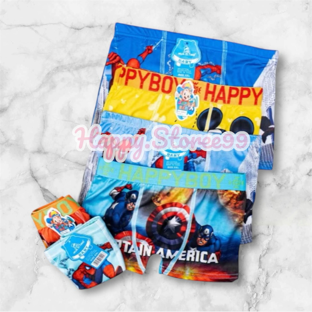 12 PCS ( SATU LUSIN ) CELANA DALAM BOXER ANAK LAKI -LAKI || CELANA DALAM BOXER ANAK LUSINAN