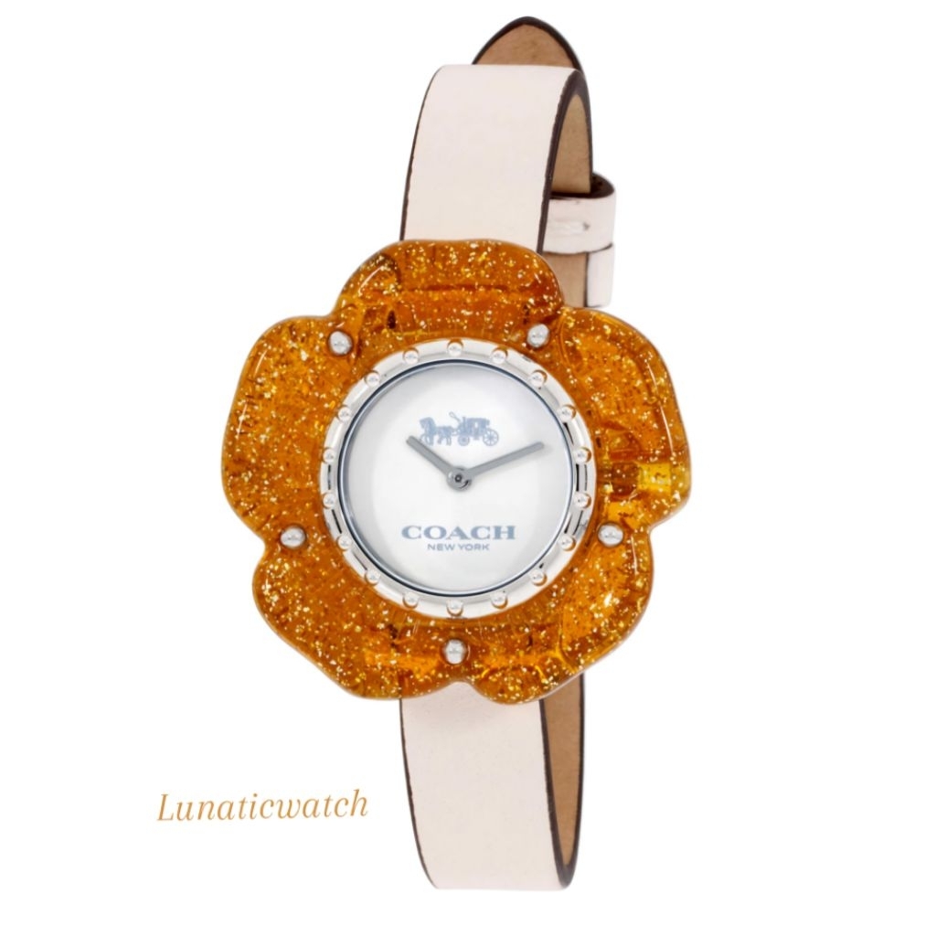 Original Coach Perry Flower Ladies Watch Strap Leather