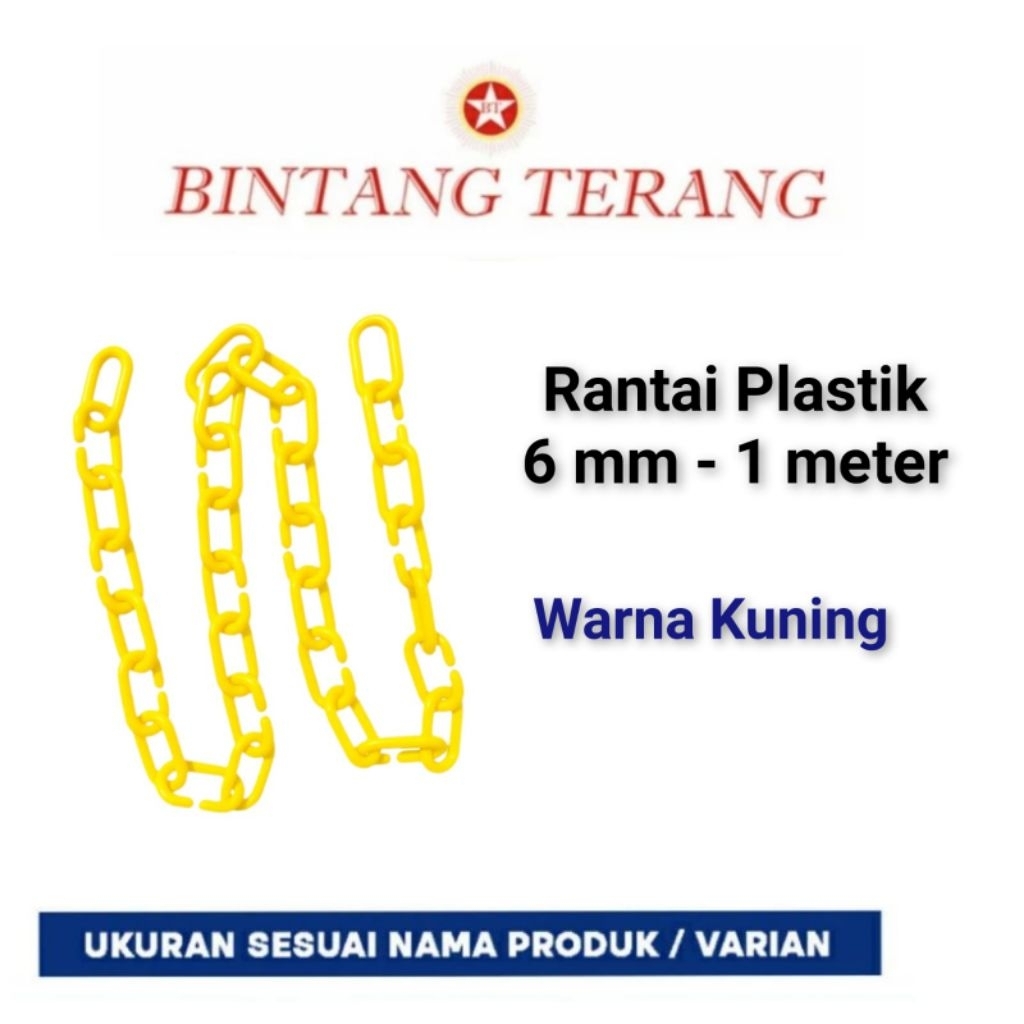Rantai Plastik PVC 6mm Meteran Sambung Lepas – Rantai Jemuran / Gantungan Baju / Pembatas Parkiran S