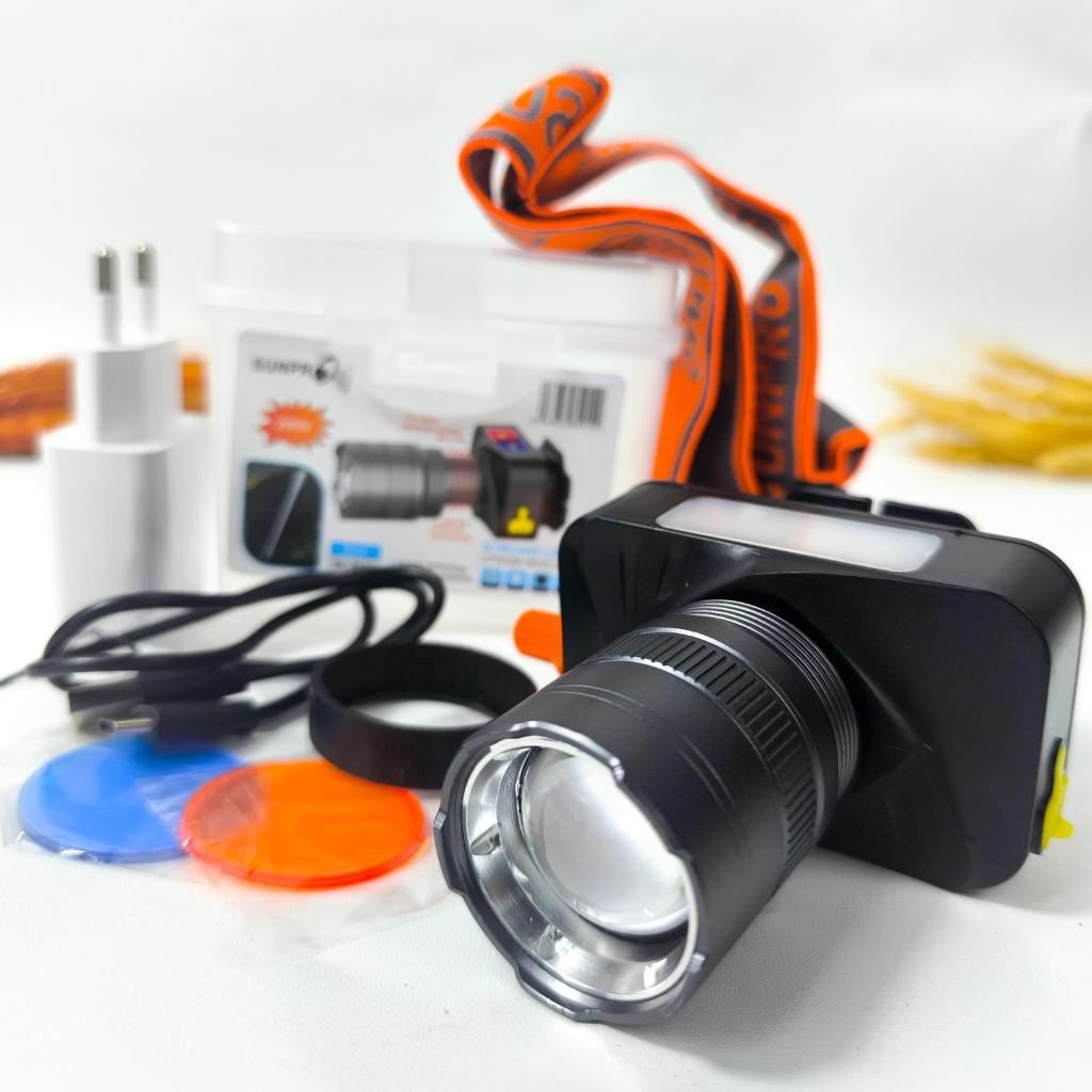 Senter Kepala Zoom 250W SUNPRO SL-8991 Super Terang