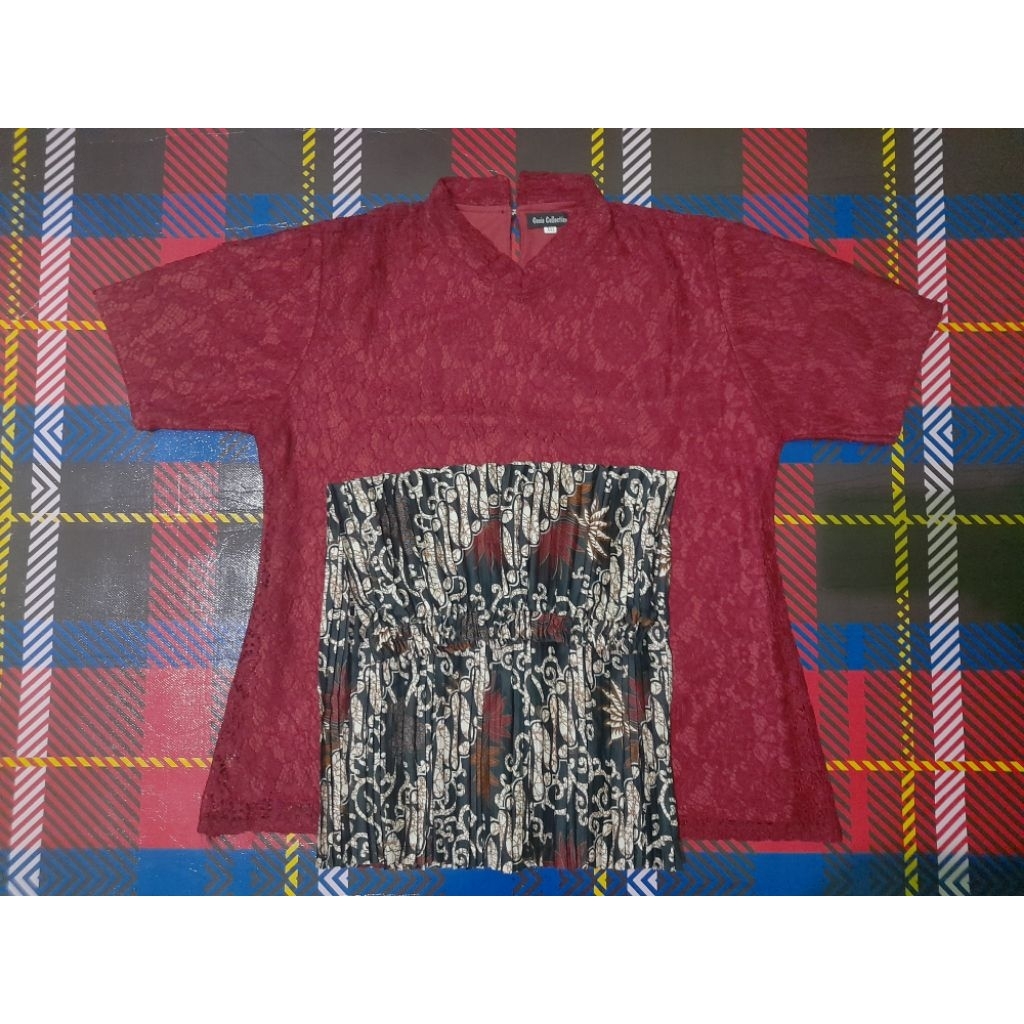 SETELAN KEBAYA BRUKAT TSABITA - KEBAYA MODERN - LENGAN PENDEK - ROK PENDEK