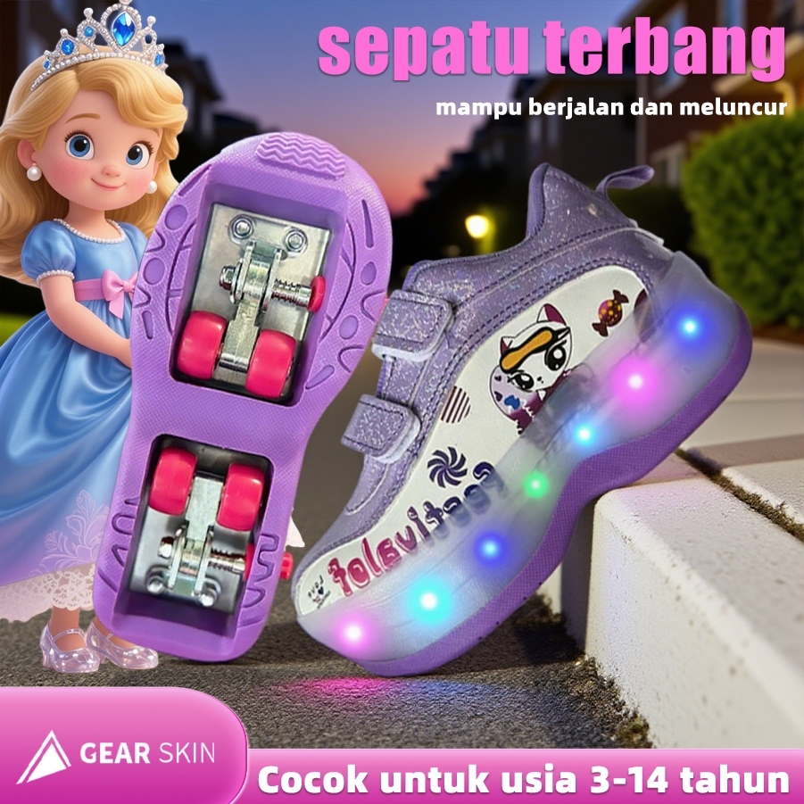 MTG-sepatu roda/sepatu roda anak/Sepatu Roda LED Aman:sepatu roda anak permpuan/sepatu roda anak lak