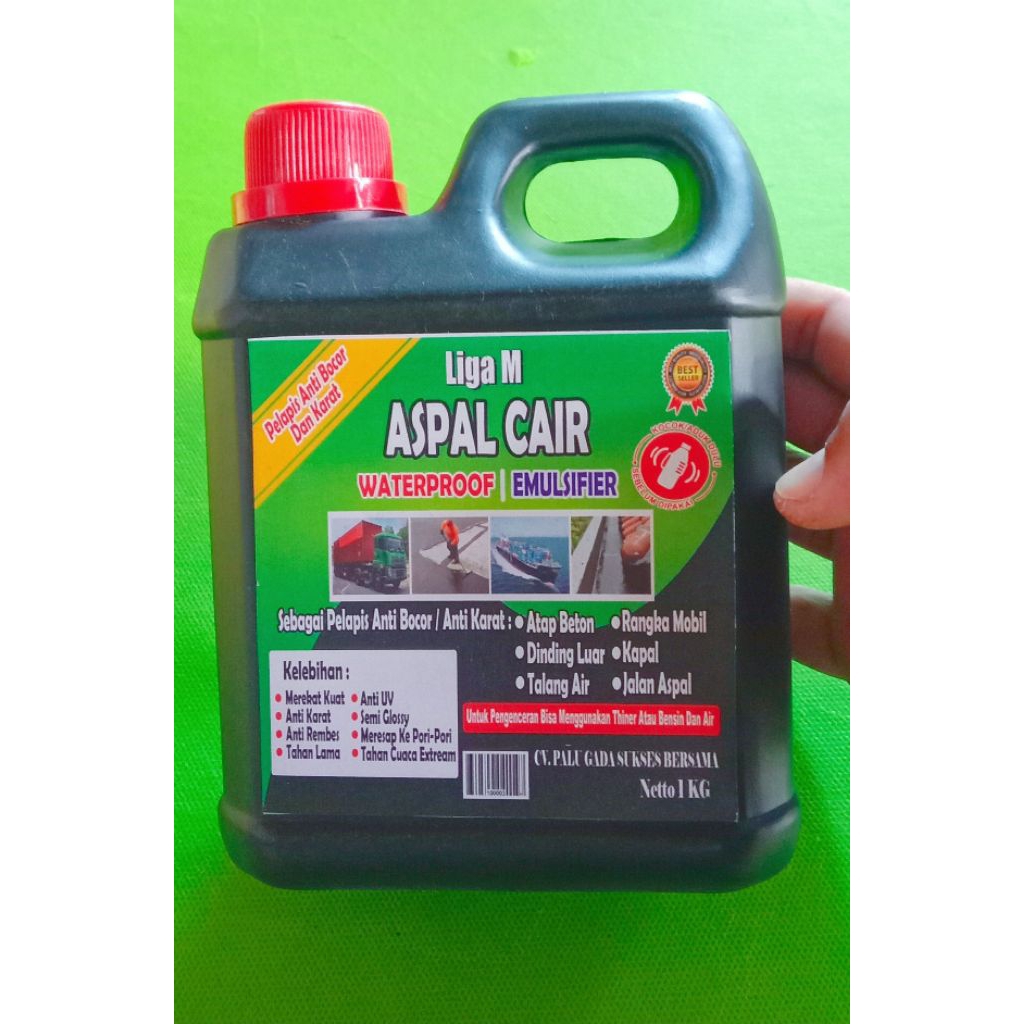 1 KG LIGA M  ASPAL CAIR ANTI BOCOR/CAT PELAPIS ANTI BOCOR REMBES/WATERPROOF ANTI BOCOR/ASPAL CAIR AN