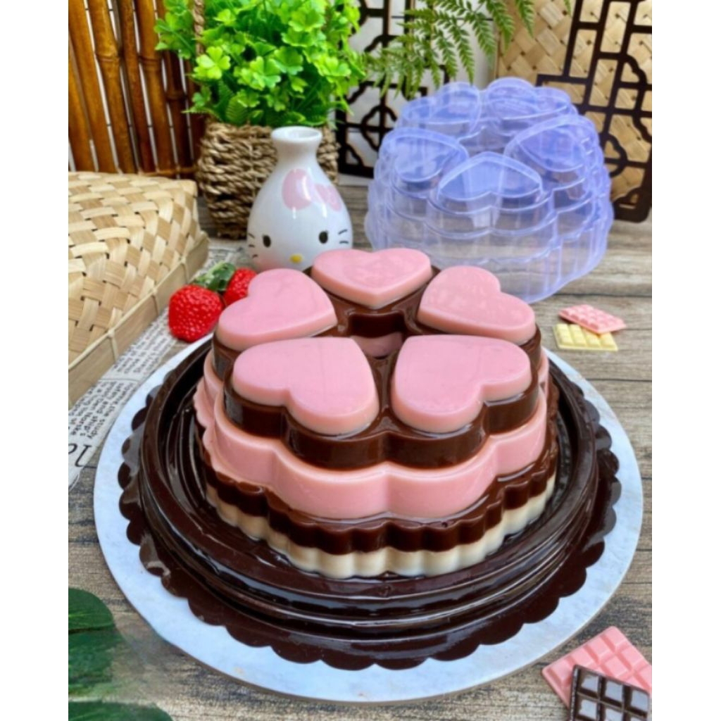 Cetakan valentine puding/ cetakan puding love valentine
