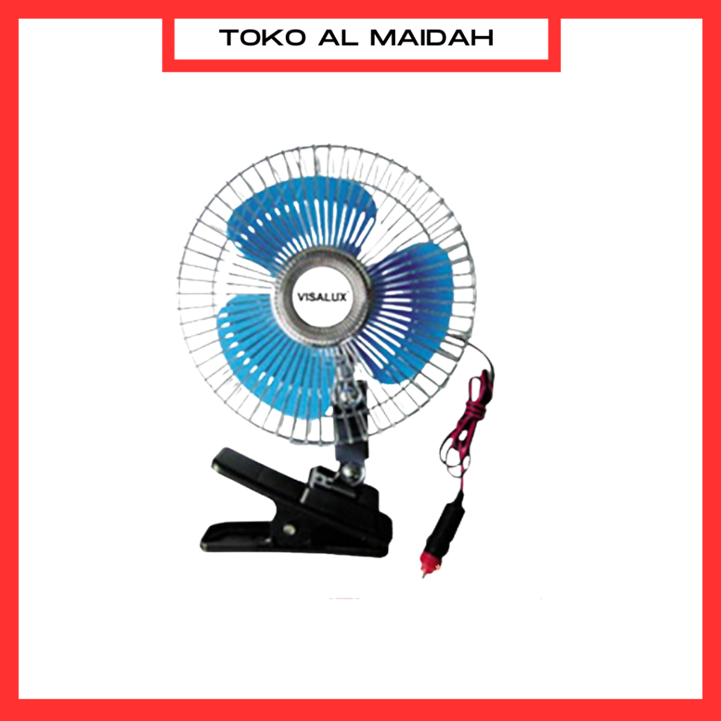 VISALUX KIPAS ANGIN MOBIL 6 INCH VISALUX KIPAS ANGIN DC 12 VOLT KIPAS JEPIT 6inc