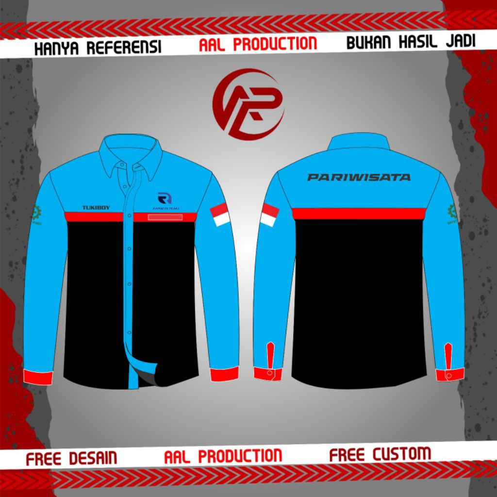 KEMEJA BORDIR PARIWISATA CUSTOM LENGAN PANJANG