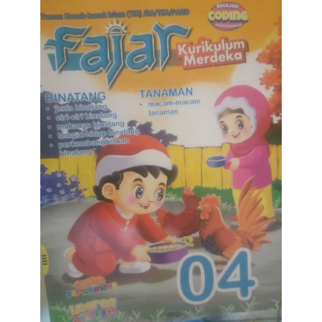 majalah anak tema binatang paud tk ra