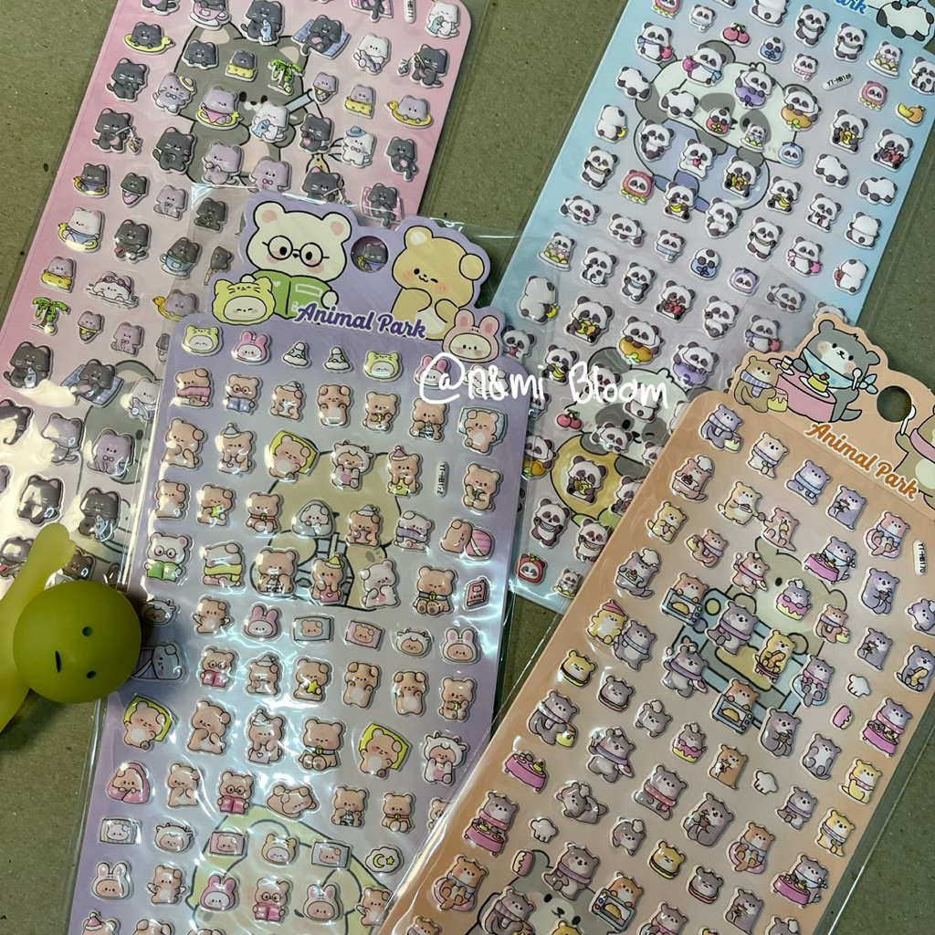 Stiker Kecil Timbul Puffy Lucu Kucing Hamster Tikus Hewan