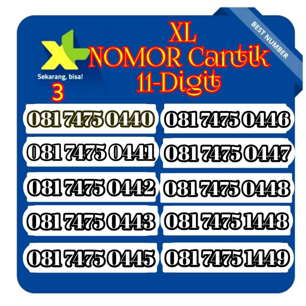 promo perdana XL nomor cantik 11digit(Cek Deskripsi)