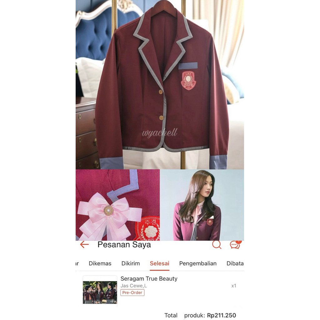 JAZ SERAGAM TRUE BEAUTY KOREAN UNIFORM