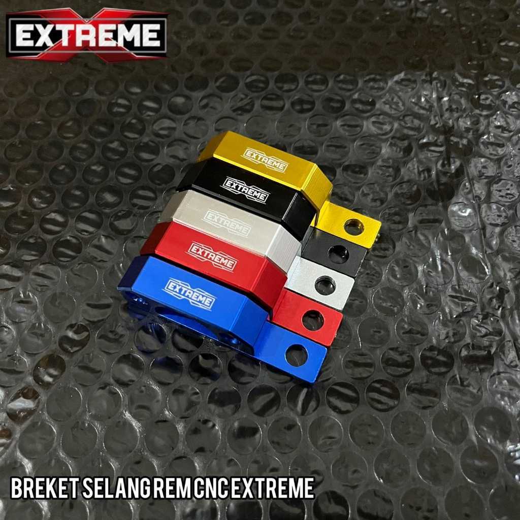 Breket Selang Rem Extreme Breket Kabel Rem Variasi Full Cnc Tahanan Selang Rem Universal Semua Motor