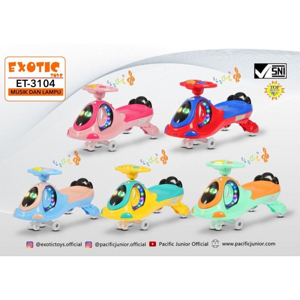 ET-3103 // ET-3104 //ET-3105 SWING CAR  EXOTIC RIDE ON TOYS