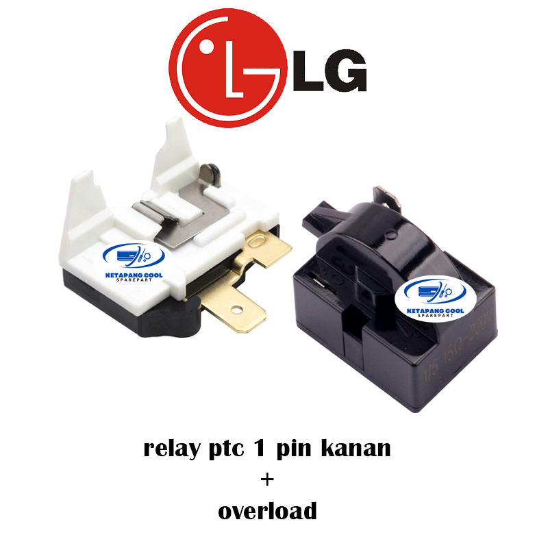 LG Relay dan Overload 1 Pin Kanan Kulkas 1 Pintu