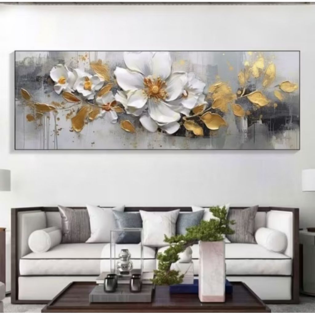 Lukisan besar dinding ruang tamu