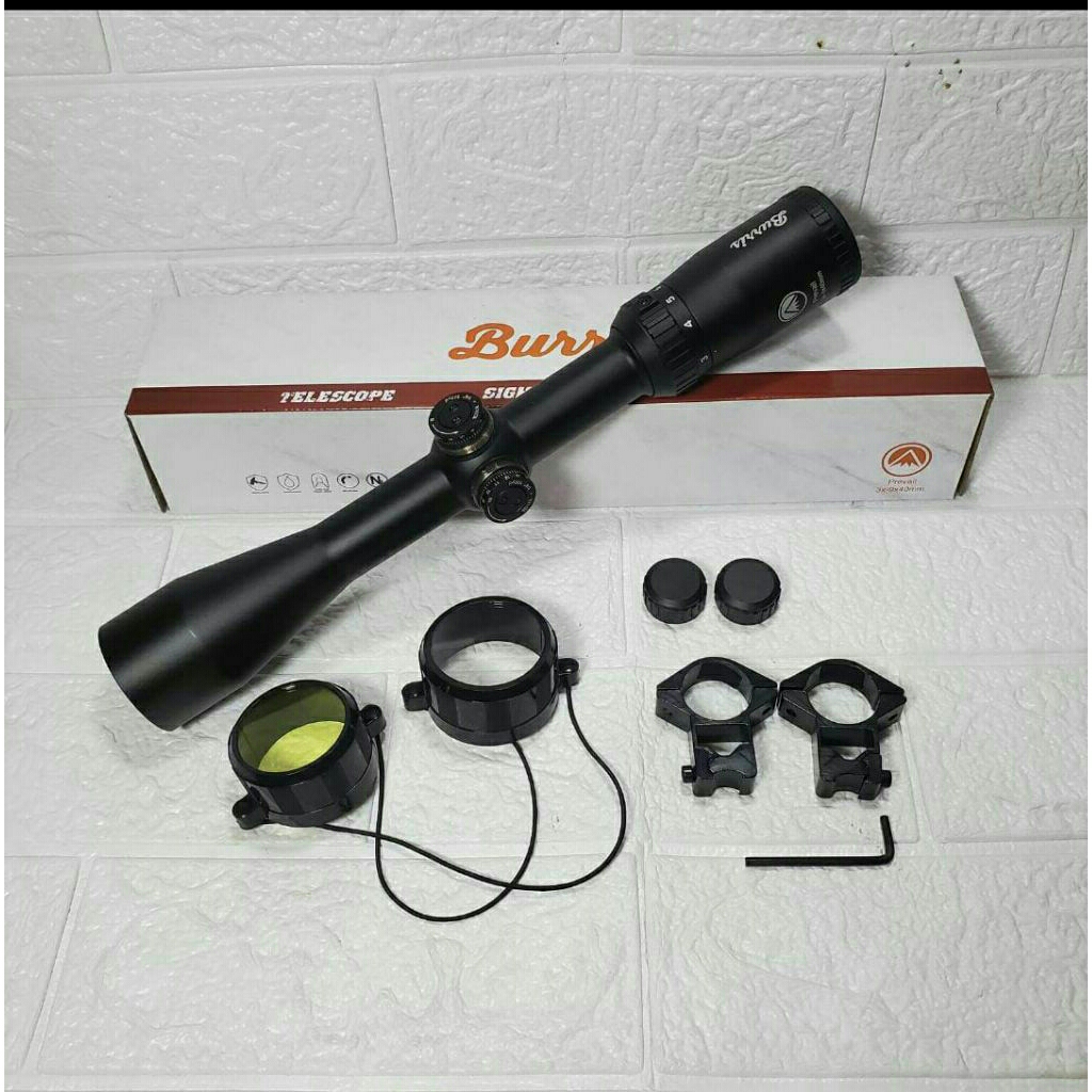 Teropong Senapan Angin Burris 6-24x50 AOEG Scope Rifle Teleskop Kaca Jernih Akurat