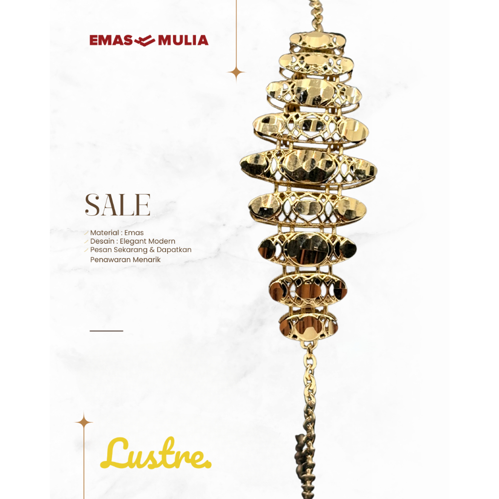 001 D1 - D3 Ubs Gold Gelang Millie Molly Kasandra KDG0484-2