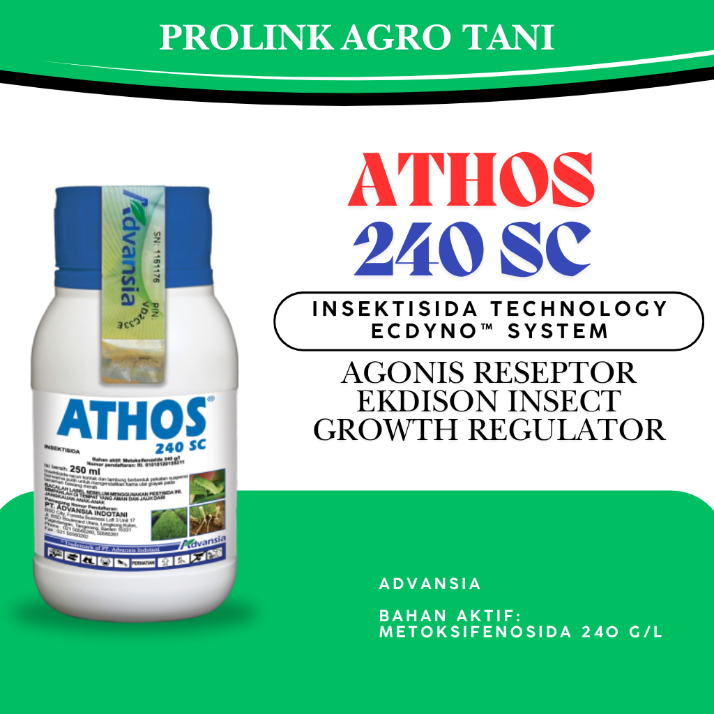 ATHOS 240 SC 250ML – Insektisida Metoksifenosida Ampuh Basmi Ulat Grayak & Daun