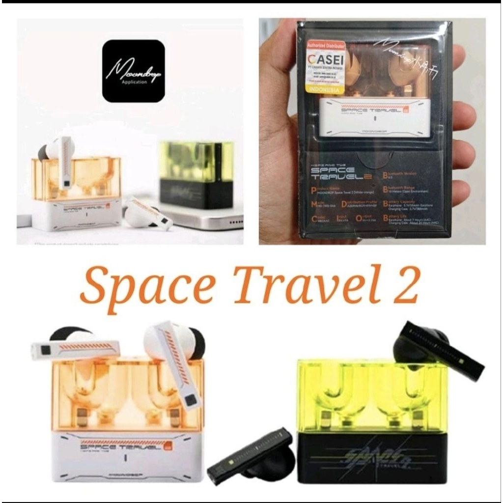 TWS Moondrop Space Travel 1 / Space Travel 2 II ANC Earphone Headset Bluetooth Wireless Earbuds 13mm